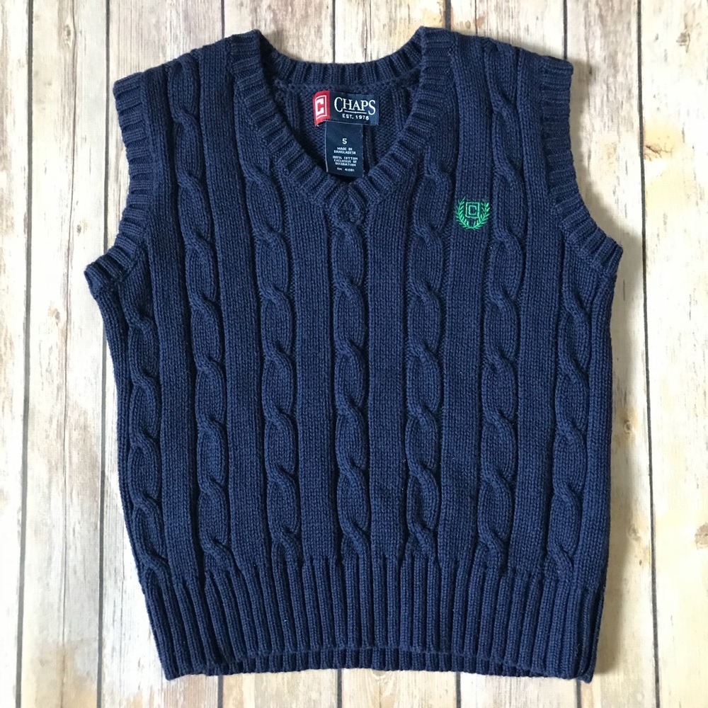 Chaps - Boy’s Blue Sweater Vest (5!
